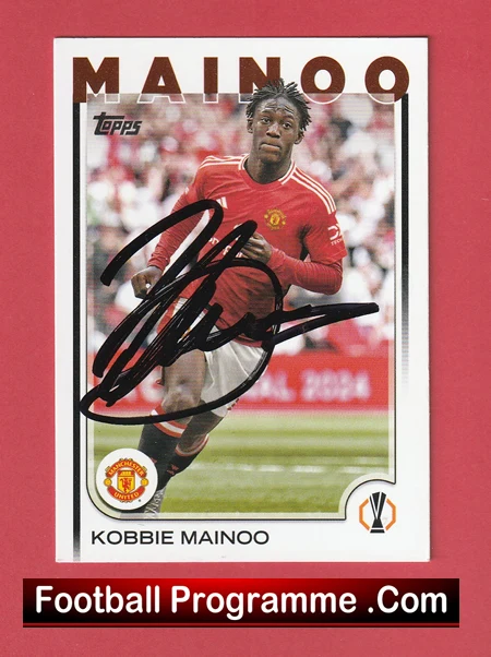 Manchester United Kobbie Mainoo Autographed Signed Football Card - Image 2