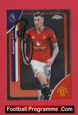Manchester United Benjamin Sesko Autograph Signed Football Card Man Utd