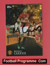 Manchester United Michael Carrick Autograph Signed Football Card Man Utd