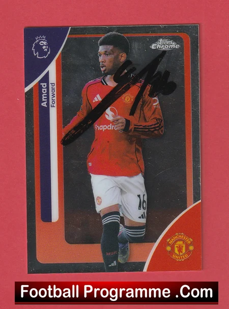 Manchester United Amad Autograph Signed Football Card Man Utd - Image 2