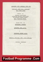 Lancaster City v Blackburn Rovers 1980 – Pre Season Friendly