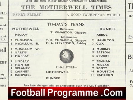Motherwell v Dundee 1966 - Scotland - Image 3