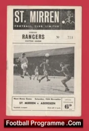 St Mirren v Glasgow Rangers 1966