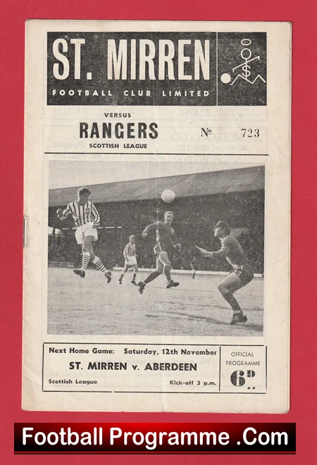 St Mirren v Glasgow Rangers 1966 - Image 2
