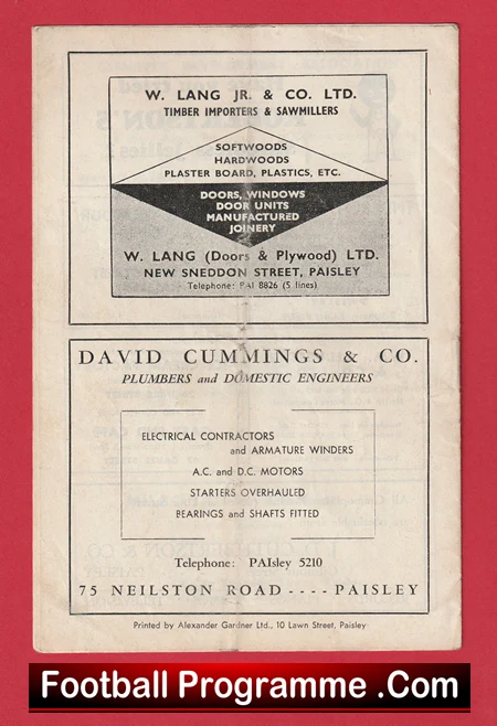 St Mirren v Glasgow Rangers 1966 - Image 4