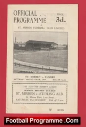 St Mirren v Dundee 1959 – Scottish Football Programme