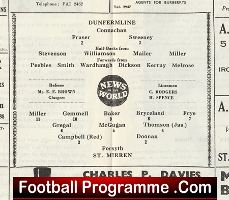 St Mirren v Dunfermline Athletic 1960 - Scotland - Image 3