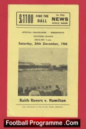 Raith Rovers v Hamilton Academical 1966 – Scotland
