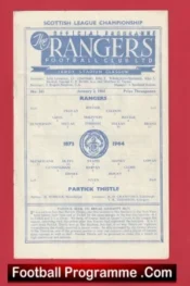 Glasgow Rangers v Partick Thistle 1964 – Scotland