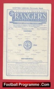 Glasgow Rangers v Motherwell 1964 – Scotland