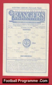 Glasgow Rangers v Motherwell 1964 – Scotland