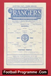 Glasgow Rangers v Partick Thistle 1964 – Scotland