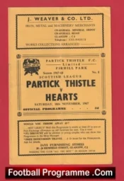 Partick Thistle v Heart Of Midlothian 1967