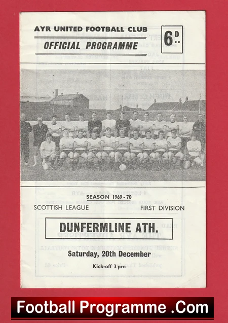 Ayr United v Dunfermline Athletic 1969 - Scottish League - Image 2