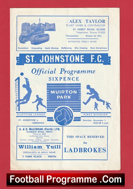 St Johnstone v Hibernian Hibs 1969 - Scotland - Image 2