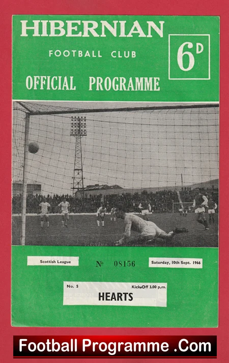 Hibernian Hibs v Heart Of Midlothian 1966 - Scotland - Image 2
