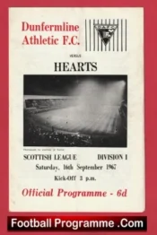 Dunfermline Athletic v Heart Of Midlothian 1967 Scottish League