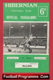 Hibernian Hibs v Alloa Athletic 1965