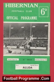 Hibernian Hibs v Alloa Athletic 1965