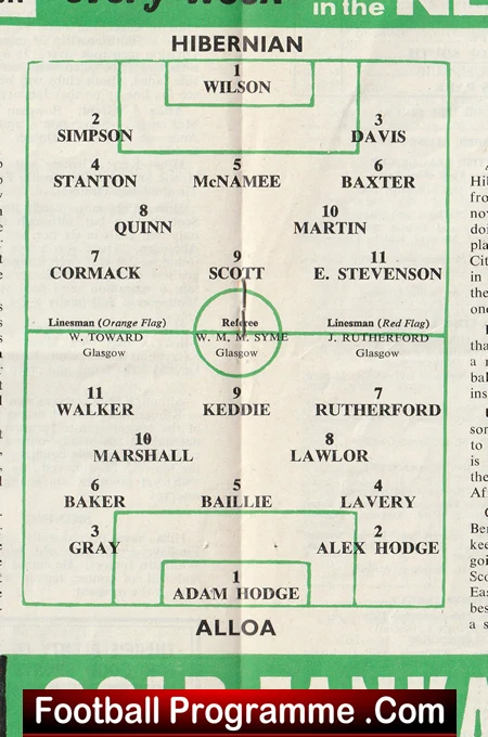Hibernian Hibs v Alloa Athletic 1965 - Image 3