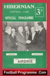 Hibernian Hibs v Airdrieonians Airdrie 1964