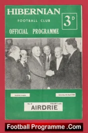 Hibernian Hibs v Airdrieonians Airdrie 1964
