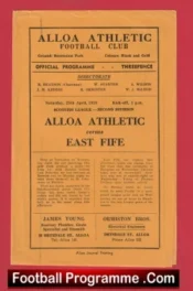 Alloa Athletic v East Fife 1959 – Scotland