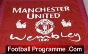 Manchester United Treble Season Cup Final Wembley 1999 Flag