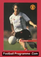 Manchester United Joe Jordan Autograph Signed Picture Card Man Utd