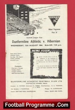 Dunfermline Athletic v Hibernian Hibs 1964 - Sir Alex Ferguson Player