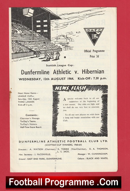 Dunfermline Athletic v Hibernian Hibs 1964 - Sir Alex Ferguson Player - Image 2