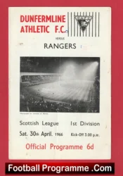 Dunfermline Athletic v Glasgow Rangers 1966 – Alex Ferguson Player