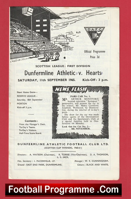 Dunfermline Athletic v Heart Of Midlothian 1965 - Alex Ferguson - Image 2