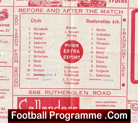 Clyde v Dunfermline Athletic 1967 - Alex Ferguson - Image 3