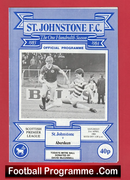St Johnstone v Aberdeen 1984 - Alex Ferguson Manager - Image 2