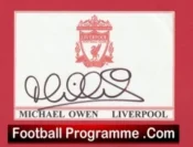 Liverpool Michael Owen Autographed Signed Picture