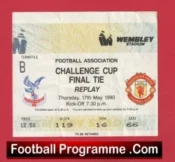 Manchester United v Crystal Palace 1990 – Ticket FA Cup Final Replay