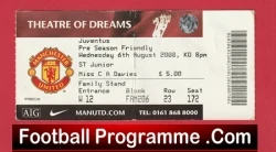 Manchester United v Juventus 2008 - Ticket Pre Season Friendly