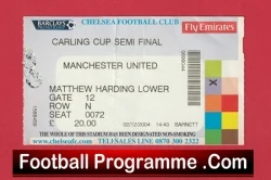 Chelsea v Manchester United 2004 - LC Semi Final Football Ticket0