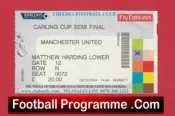 Chelsea v Manchester United 2004 – LC Semi Final Football Ticket0