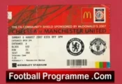 Chelsea v Manchester United 2007 – FA Community Shield Match Ticket
