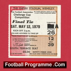 Manchester United v Arsenal 1979 - FA Cup Final Football Ticket