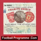 Arsenal v Manchester United 1993 – Charity Shield Match Ticket