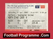 Watford v Manchester United 2007 – FA Cup Semi Final Match Ticket