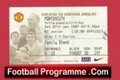 Manchester United v Portsmouth 2007 – Match Ticket