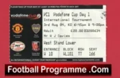 Manchester United – Vodafone Tournament Man Utd 2004 Ticket Pre Season Day 1