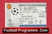 Manchester United v Real Madrid 2000 – Match Ticket
