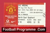 Manchester United v Arsenal 2003 – FA Cup Football Ticket