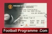Manchester United v Bolton Wanderers 2005 – Match Ticket