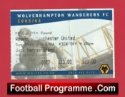 Wolves v Manchester United 2006 – Football Match Ticket